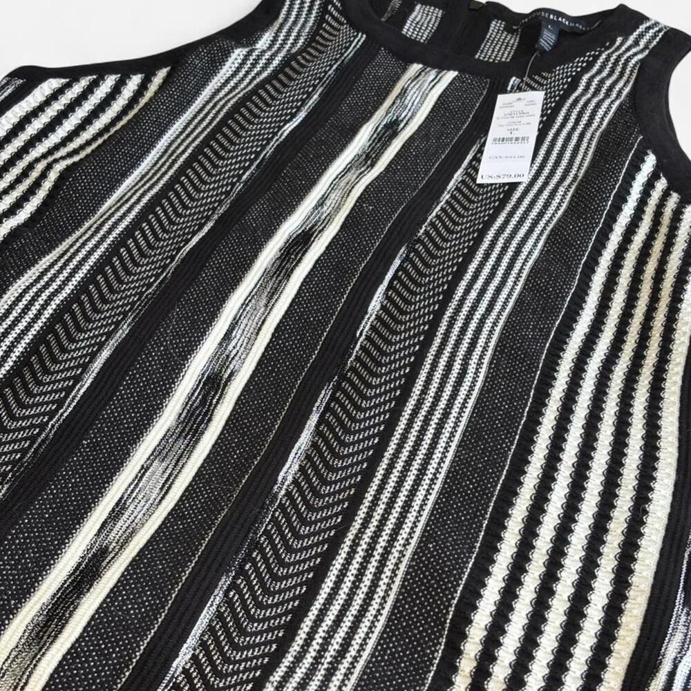 WHITEHOUSEBLACKMARKET Women L Sleeveless Top Zebra Pattern - Picture 4 of 8
